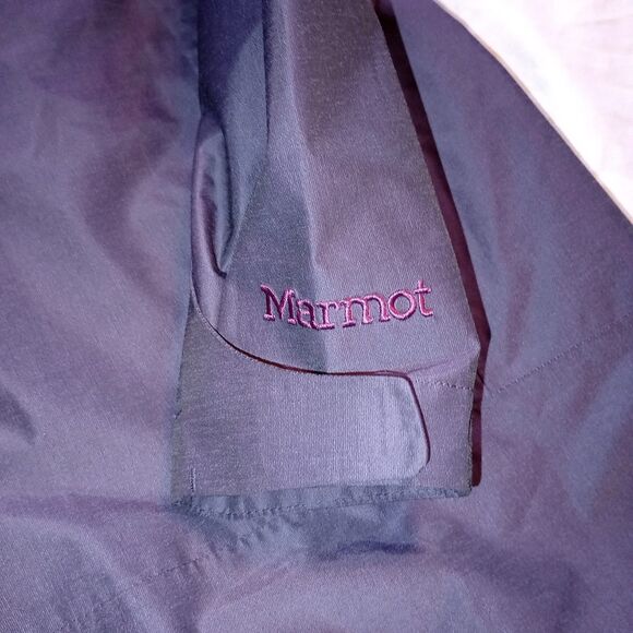 Marmot Celeste Plum Rain Jacket Women's L Hooded Lightweight Outdoor Trenchcoat - Picture 6 of 12